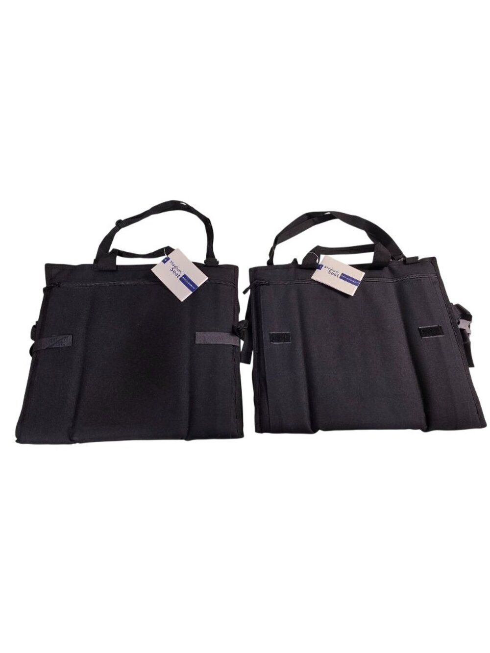 Lot of 2 Port Authority Stadium Seat Foldable Padded Chair Black New
